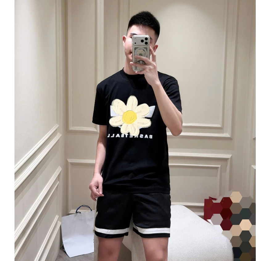 Bộ Quần Áo Mùa Hè Nam In Lá To Giữa Áo Siêu Đẹp - Bộ Cộc Hè Nam Nữ In 1949 Sau Áo Siêu Nét Phi Boutique