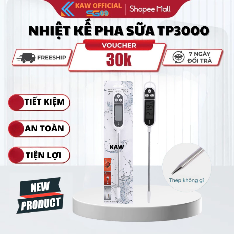 Nhiệt Kế Điện Tử KT300 Đa Năng – Đo Pha Sữa, Nấu Ăn, Đo Nhiệt Độ Thực Phẩm, BH 12 Tháng
