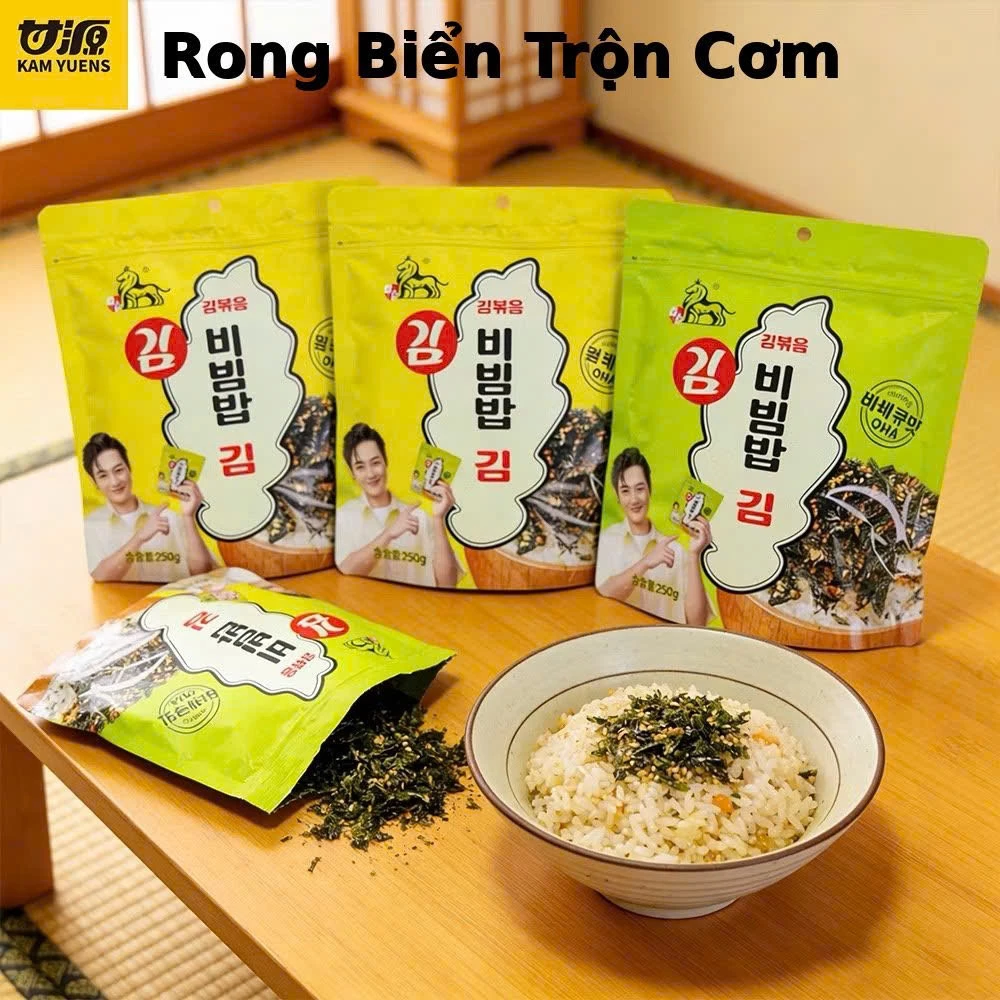 Rong Biển Trộn Cơm Canxi Hai Vị Nguyên Bản Và BBQ - 250Gram/Gói