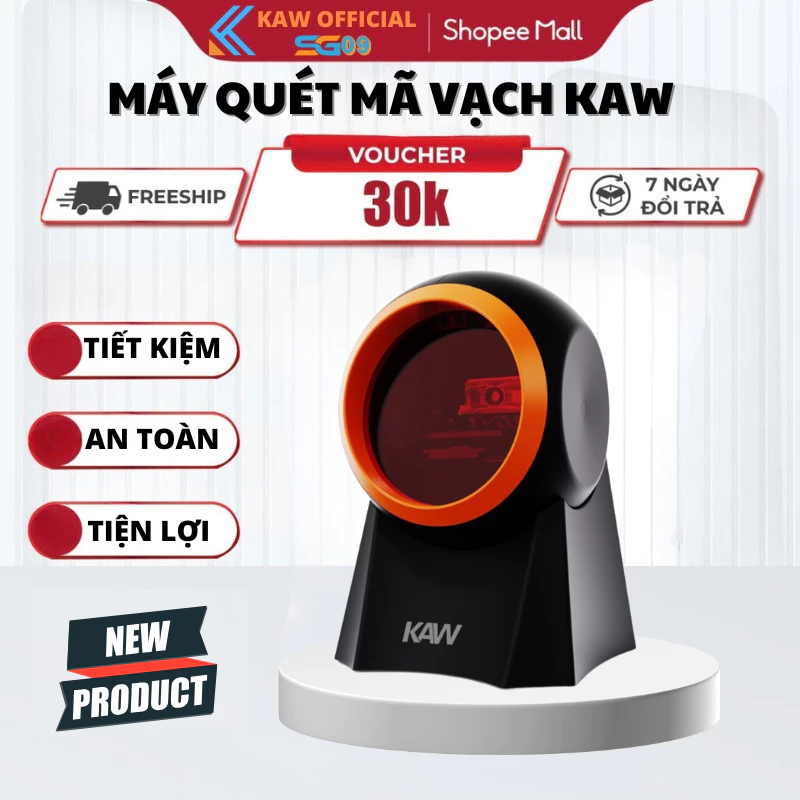 Máy Quét Mã Vạch KAW Công Nghệ Mới, Đa năng,Tiện Lợi, Quét Tất Cả Các Loại Mã , BH12 Tháng