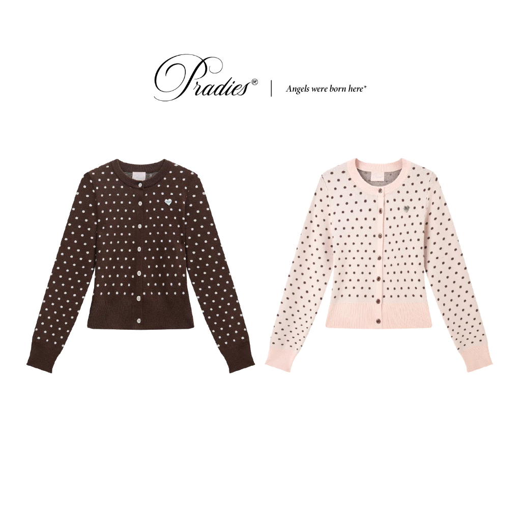 Áo Len Dệt Cardigan Chấm Bi Pradies - Dot Knit
