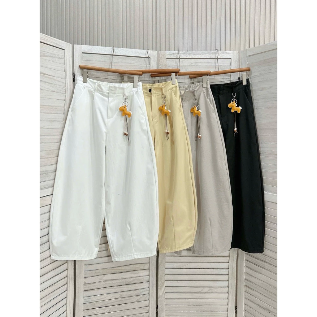 ( TẶNG CHARM NGỰA)  Quần gió Baggy Dáng Boom Nấm Kèm Charm Ngựa