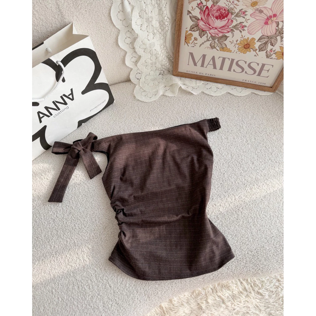 Áo Kiểu Nữ Lệch Vai Cột Nơ Anna - Cara Top