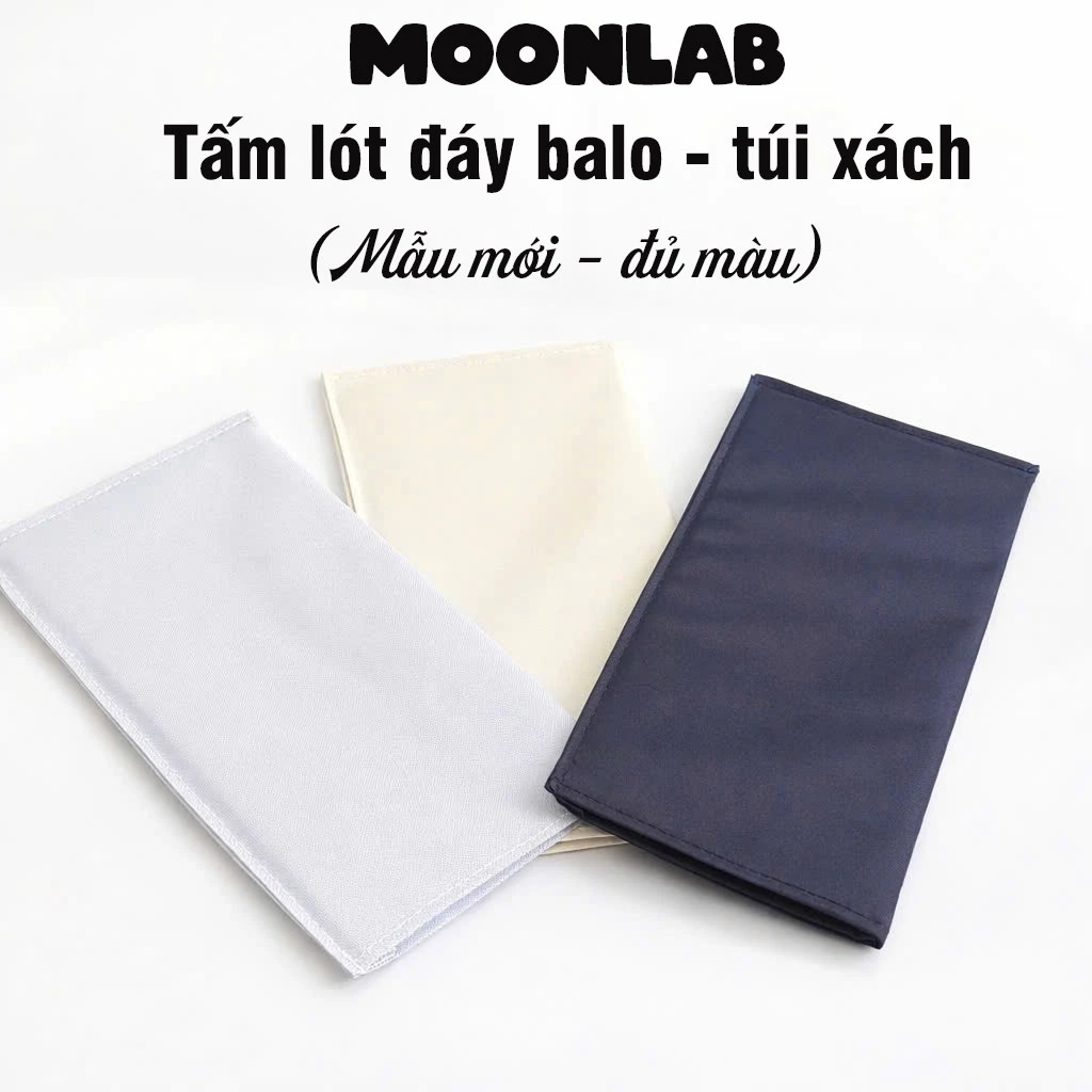 (MẪU MỚI - NHÉT ĐỒ) Tấm lót đáy balo, miếng lót đáy balo túi xách MOONLAB, có ngăn nhét đồ, có 3 màu sẵn hàng
