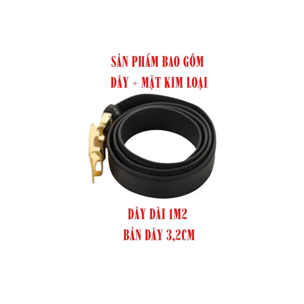 Dây lưng nam cao cấp 2 đường chỉ, mặt khóa vàng Chính Hãng Công ty Cổ phần 26