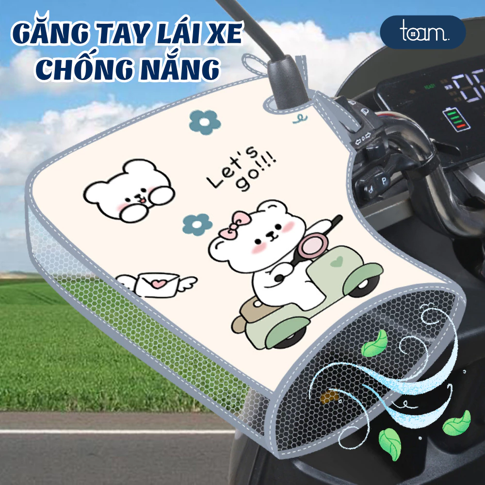 Găng Tay Chống Nắng Lái Xe Gắn Xe Máy Thiết Kế Lưới Thoáng Khí Mát Mẻ Cách Nhiệt Chống Tia UV