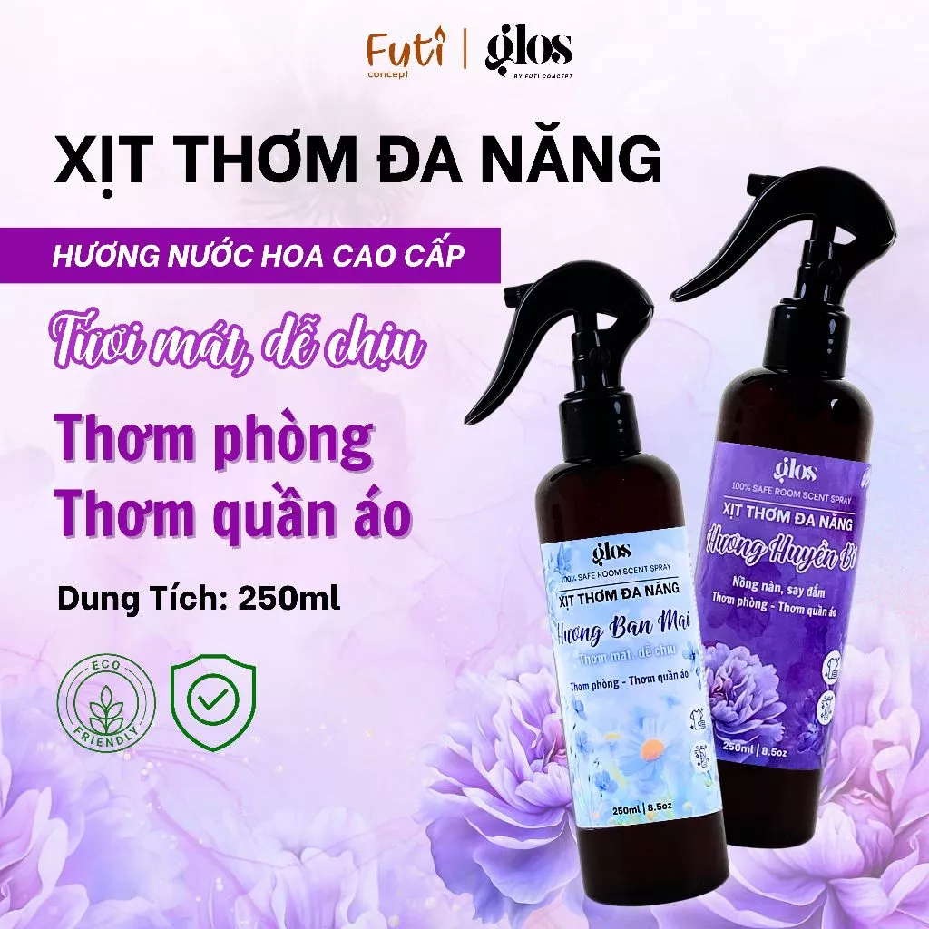Xịt Thơm Đa Năng Hương Nước Hoa Cao Cấp, Thơm Phòng, Thơm Quần Áo, Khử Mùi Ẩm Mốc, Lưu Hương Lâu