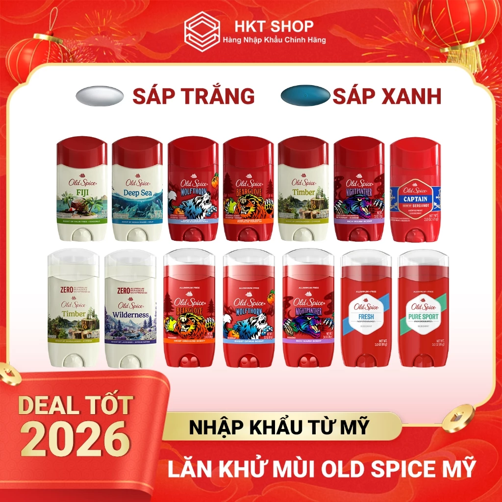 Lăn Khử Mùi Old Spice hàng cty nhập khẩu chính hãng, lăn nách ngăn mùi, thơm mát- HKT Shop