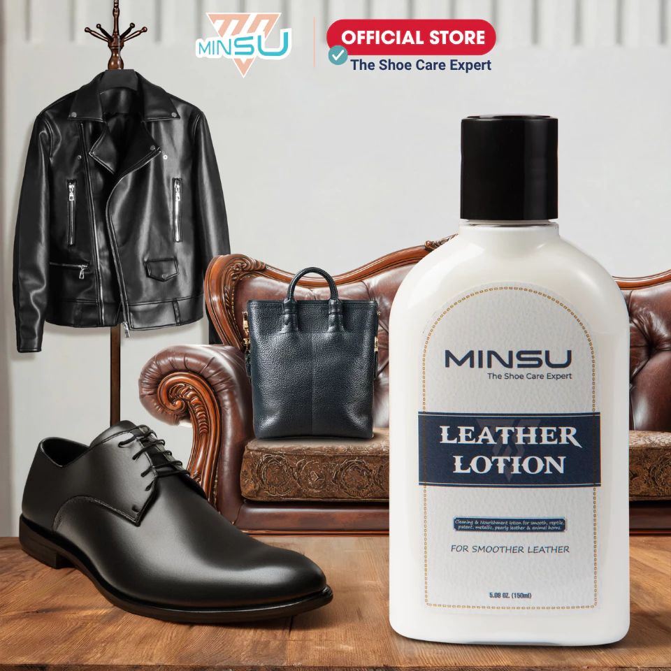 Leather Lotion MINSU M7968 Kem Dưỡng & Làm Mềm Da Giúp Làm Sạch Nhẹ, Giữ Ẩm Cho Giày, Nội Thất Ô Tô, Túi Xách, Sofa.