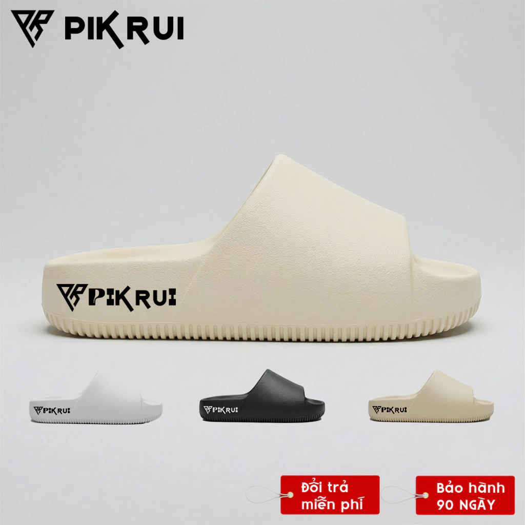Dép Đúc Quai Ngang cao 4cm nam nữ mẫu dép PIKRUI Unisex Đế Dày Siêu Êm Chống Trượt Thiết Kế Basic Cho Nam Nữ