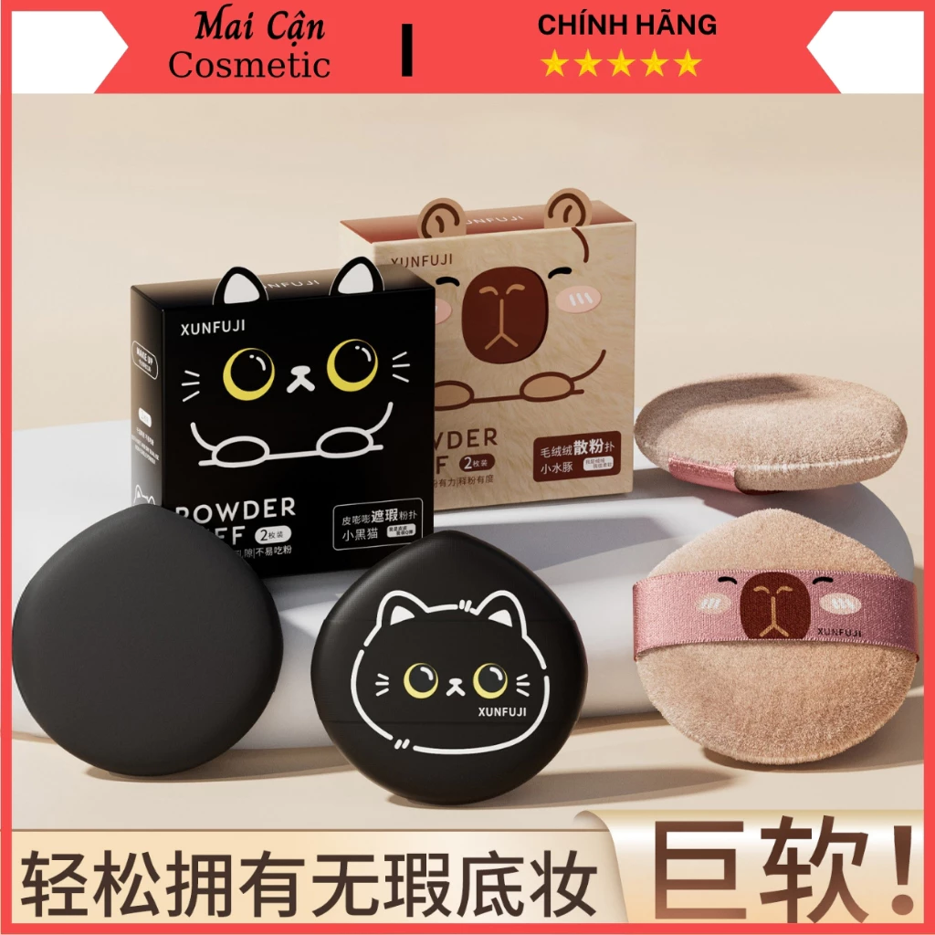 Bông mút tán kem nền cao cấp, đàn hồi thấm hút không lem