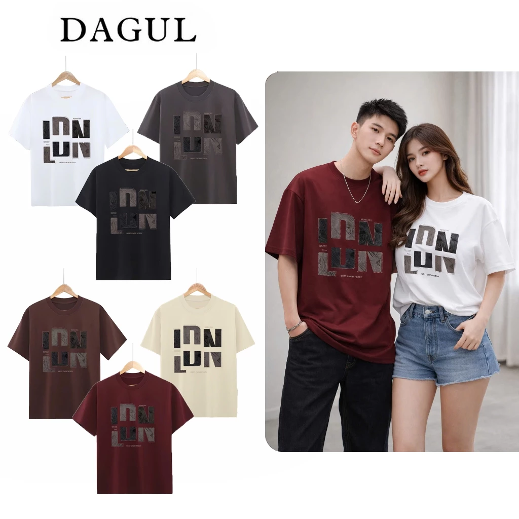 (M-69) [ DEAL MỞ BÁN ] Áo thun cottong DAGUL, họa tiết in LDN đơn giảm cổ tròn Nam Nữ