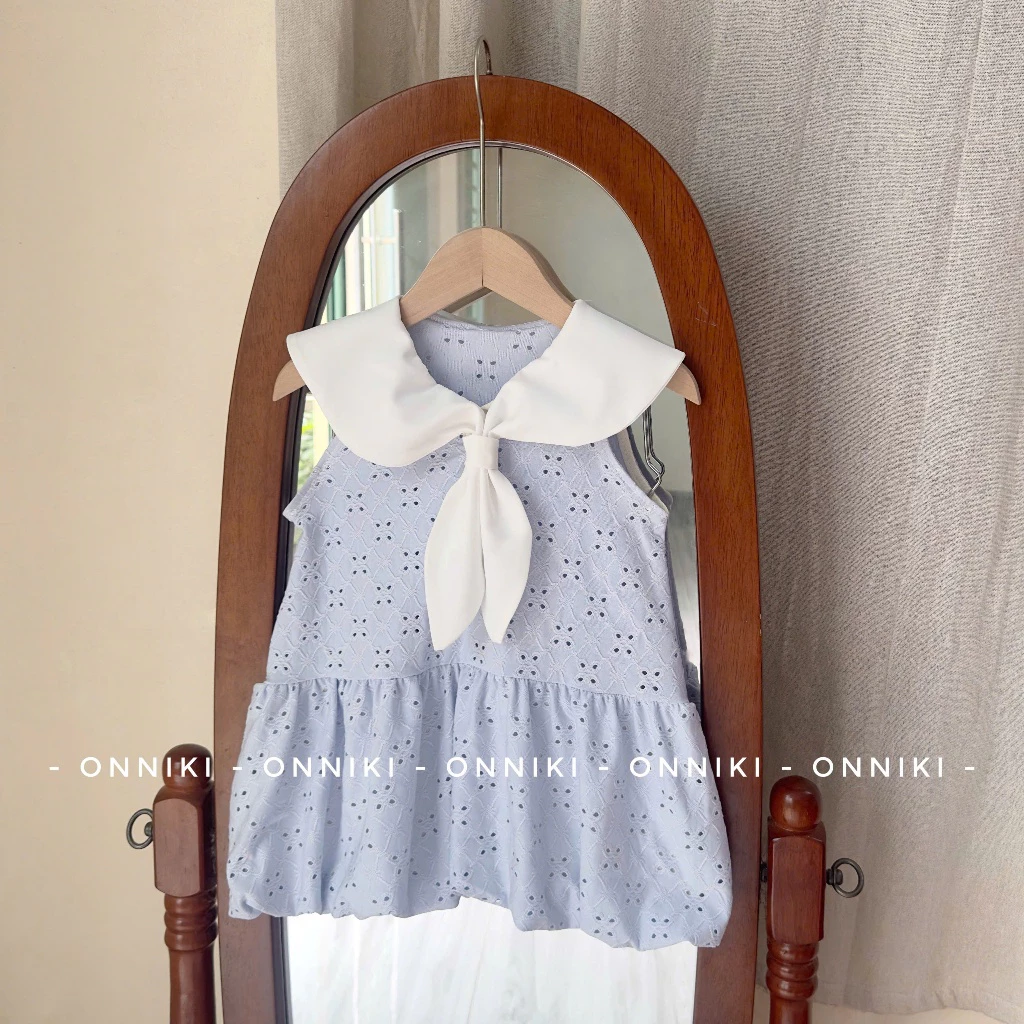Váy Bé Gái Thuỷ Thủ Xếp Ly Hàn Quốc Phong Cách Đáng Yêu Cho Bé Gái Đi Học Đi Chơi từ 16-25kg