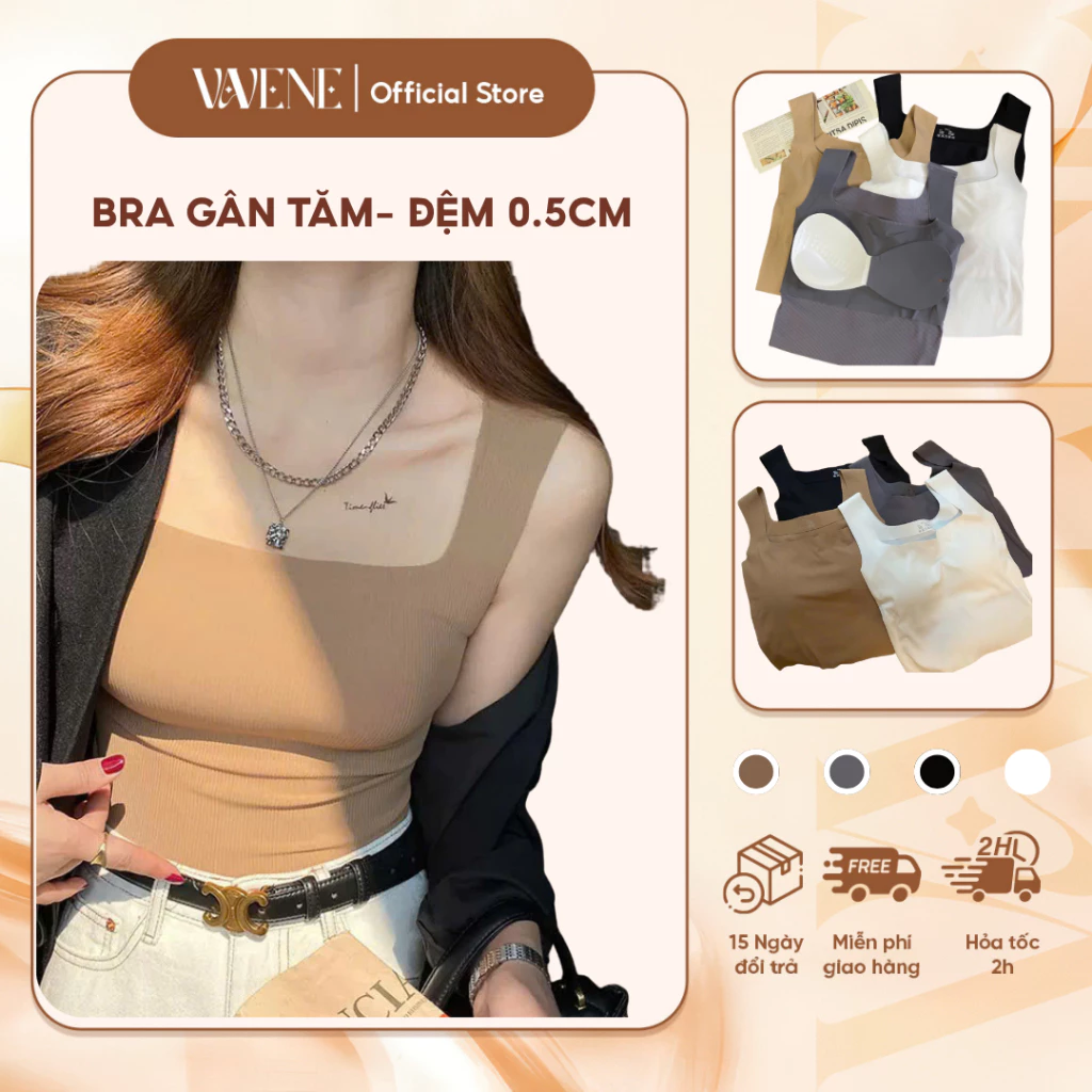[HÀNG LOẠI 1] Áo lót FREE SIZE DORIS, áo Bra Nữ Đúc Su Tăm Cổ Vuông Dây Bản To Có Mút Ngực Hàng 3182