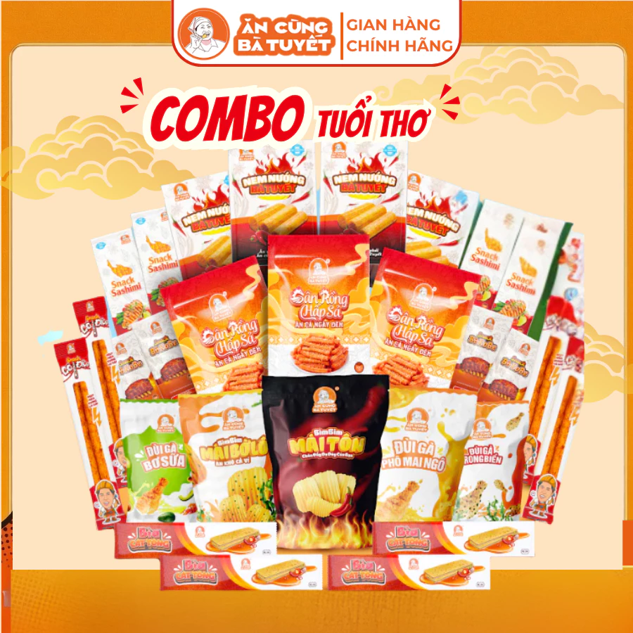 COMBO TUỔI THƠ : gồm 11 loại sản phẩm - ĂN CÙNG BÀ TUYẾT M71