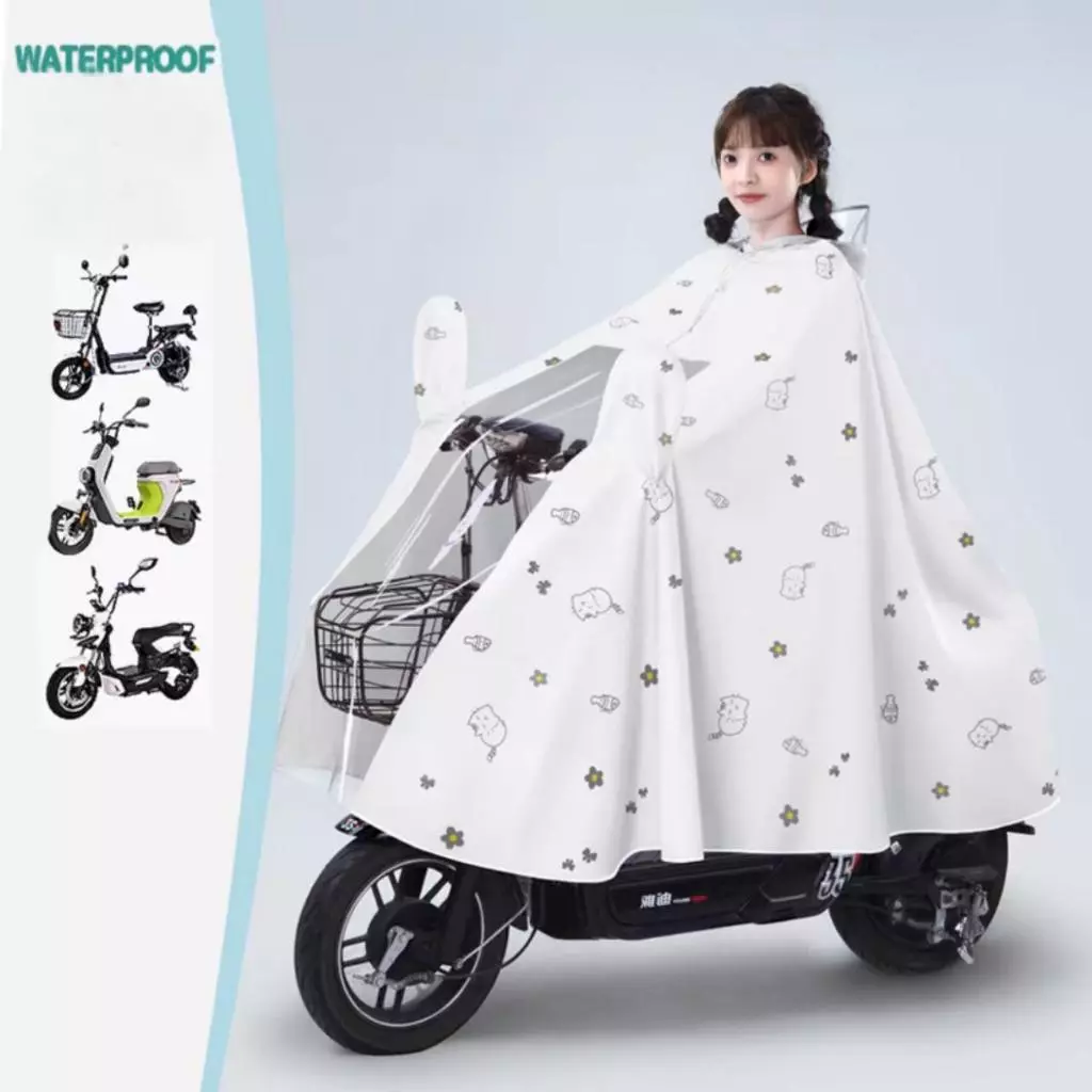 Áo Mưa Một Đầu Phong Cách Thời Trang Trẻ Trung có kính che