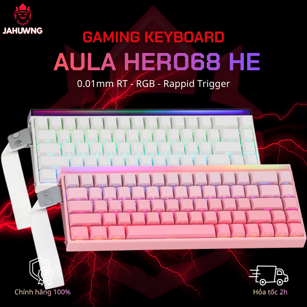 [Chính Hãng] Bàn phím cơ AULA HERO68/84 HE Rapid Trigger- Switch nam châm 8k Polling Rate- RT 0.01mm