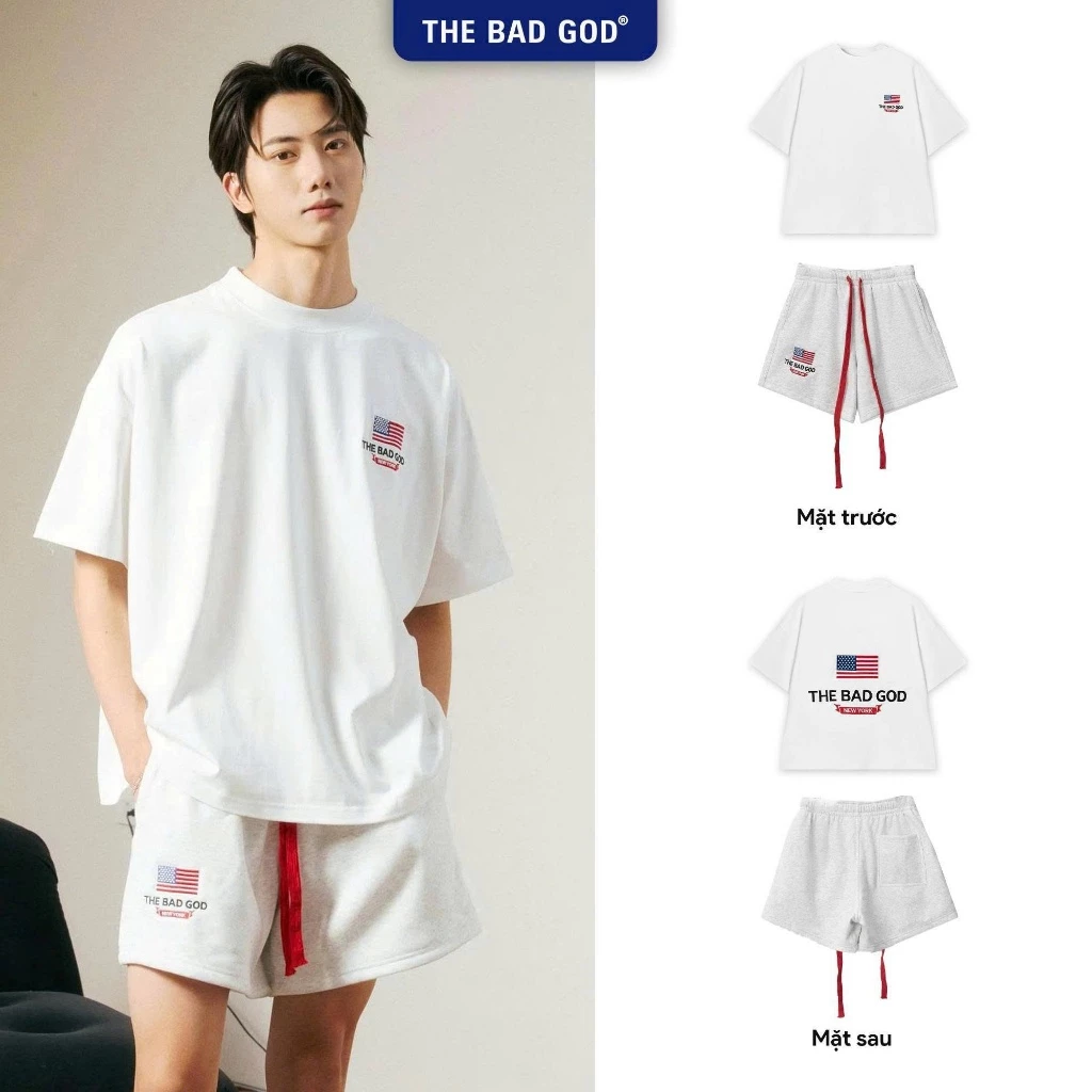 [NEW ARRIVALS 2026] Set Bộ Hè The Bad God New York Chất Cotton Form Boxy Cho Nam Nữ