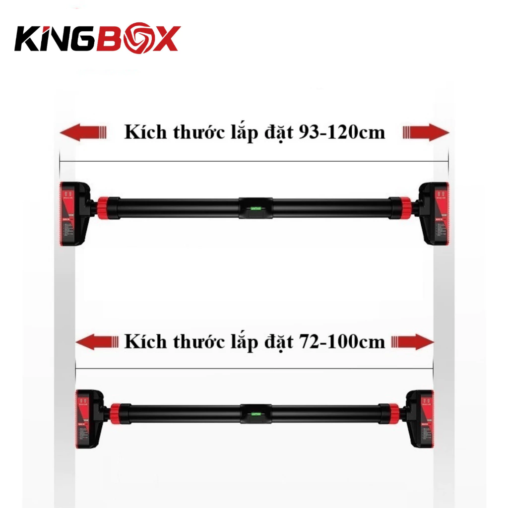 Xà Đơn Treo Tường, Gắn Tường 2023 Điều Chỉnh 72cm-95cm Và 93cm-120cm Nặng 2kg, 2.5kg - KingBox