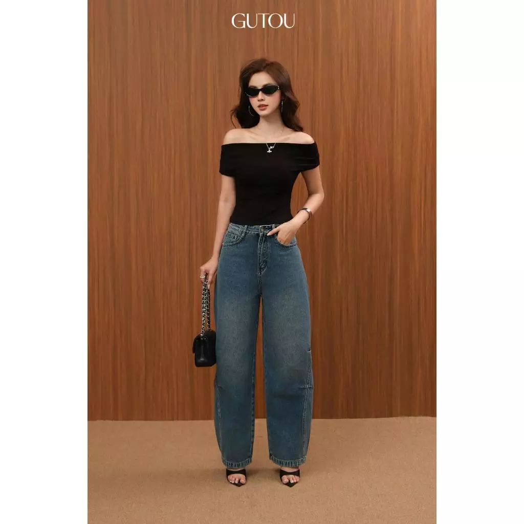 [ GUTOU ] Quần jean Baggy Ivia Chic G223