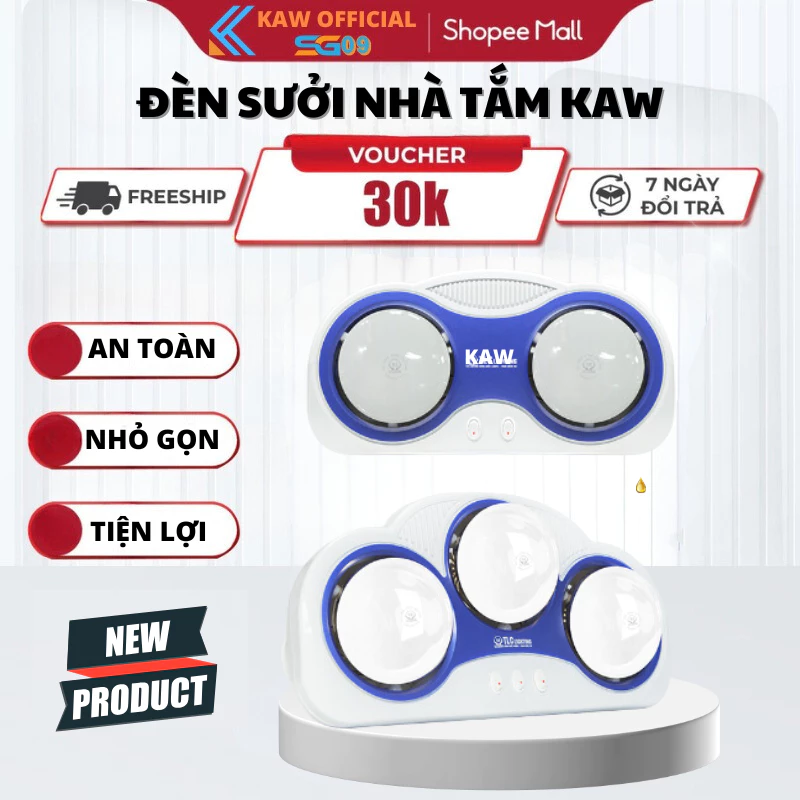 Đèn Sưởi Nhà Tắm TLC KAW Làm Ấm Nhanh An Toàn Cho Cả Gia Đình,Tiết Kiệm Điện Năng,Bảo Hành 36 Tháng