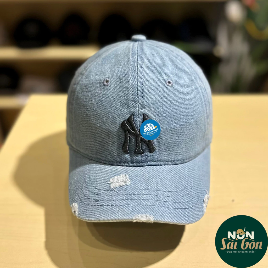 (Hàng VNXK) Nón nam nữ, mũ lưỡi trai NY MLB vải Jean đẹp Form chuẩn (Ảnh thật)-HP