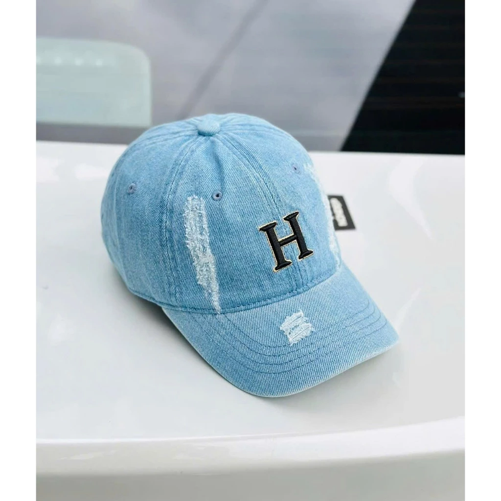 (Hàng VNXK) Nón nam nữ, mũ lưỡi trai Chữ Cái Vải Jean đẹp phối tươi (Ảnh thật)