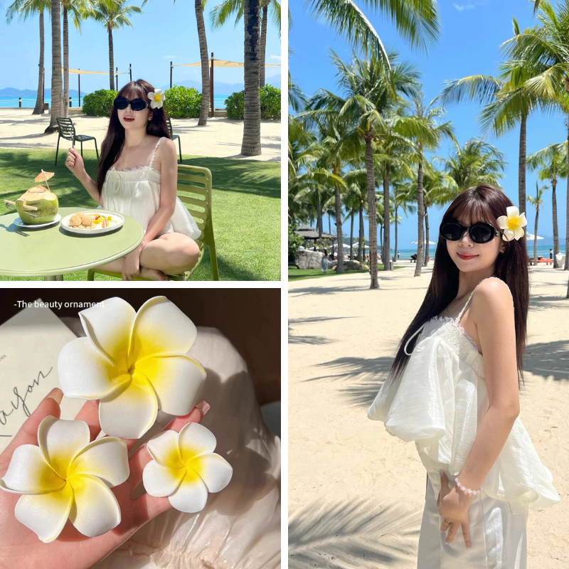 [Sẵn Hỏa Tốc] Kẹp Tóc Hoa Đại Đi Biển Càng Cua Mini Nữ Phụ Kiện Hoa 3D Mùa Hè Du Lịch Chụp Ảnh Phong Cách Nữ Tính