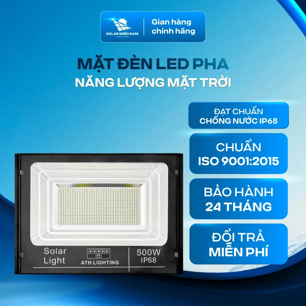 Mặt Đèn Năng Lượng Mặt Trời SOLAR LIGHTING Loại Rời Vỏ Nhôm Kèm Remote KHÔNG GỒM TẤM PIN