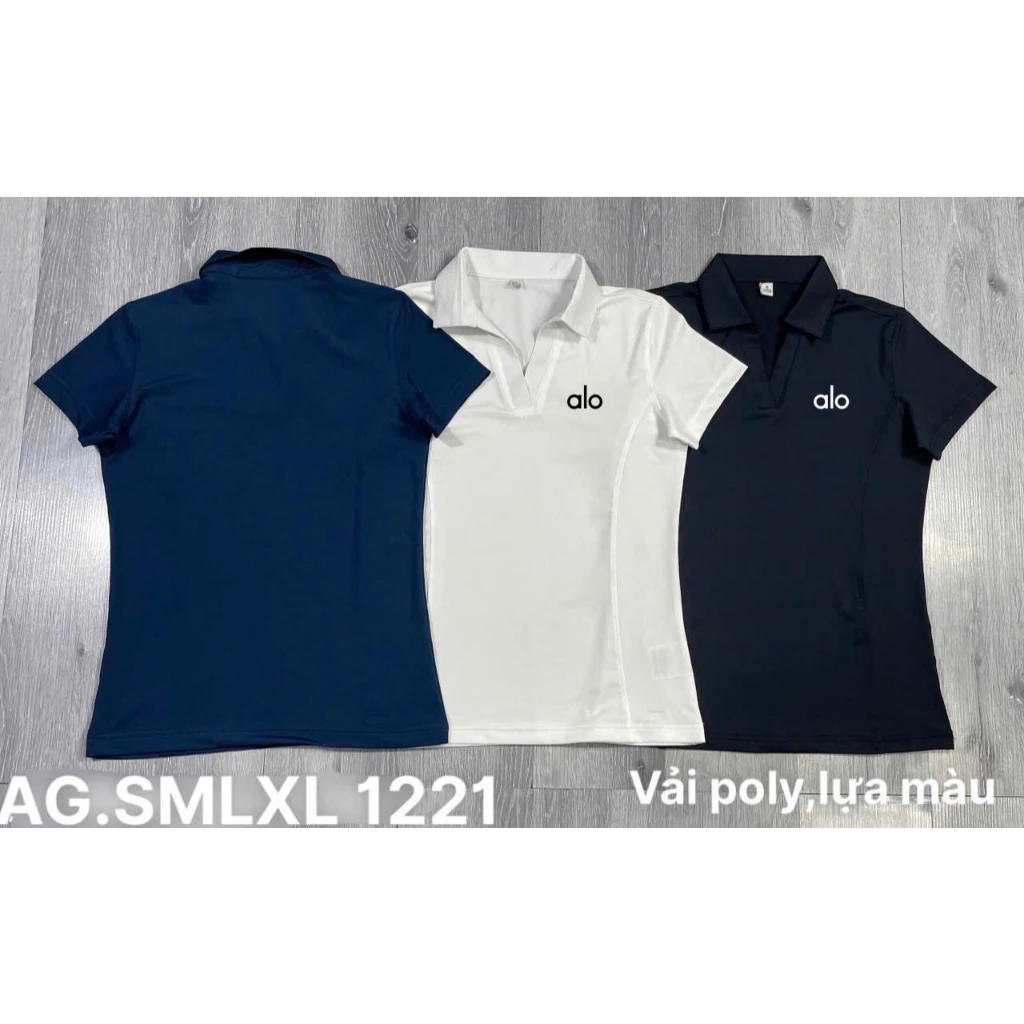 Áo Thể Thao Nữ AL0 Dư Xịn Logo Nổi Cao Cấp Cổ Polo  – Áo Pickleball Cho Nữ Thiết Kế Lịch Sự, Sang Trọng, Thoải Mái