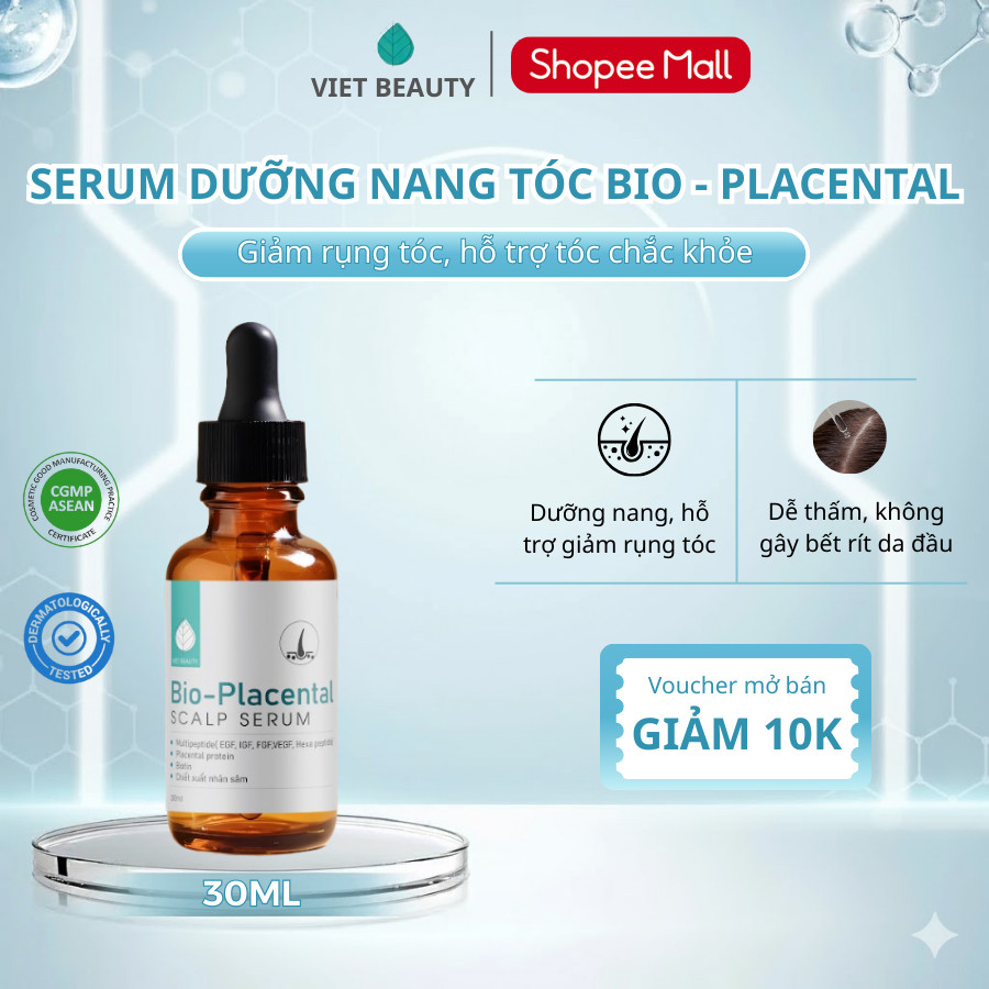Serum dưỡng nang tóc Bio-Placental - VIETBEAUTY 30ml giúp phục hồi nuôi dưỡng nang tóc và da đầu