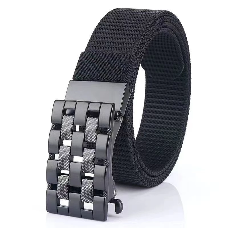 Thắt lưng vải nam khóa kim loại caro phong cách trẻ trung năng động: TL41D
