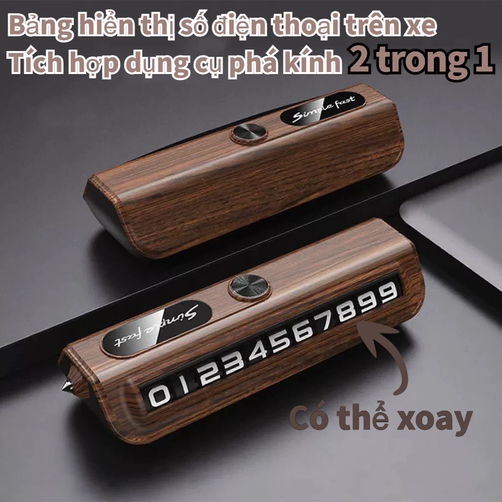 Màn hình hiển thị số điện thoại khi đỗ xe trên bảng điều khiển, chất liệu hợp kim nhôm cao cấp