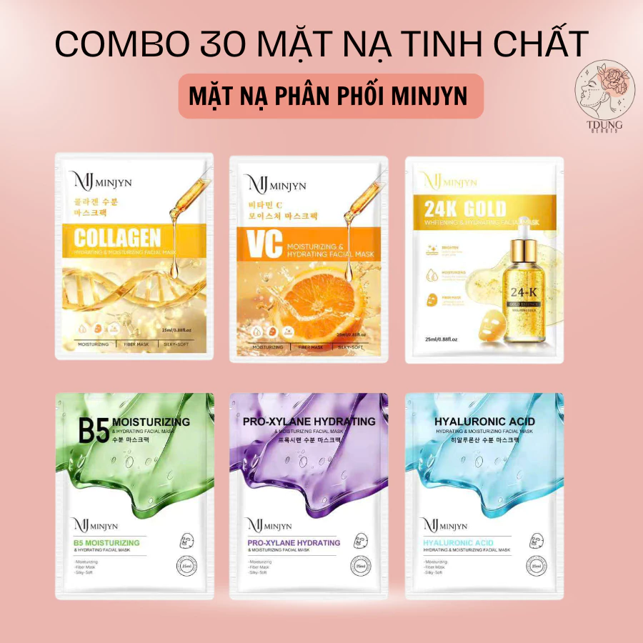 [COMBO 30M] Mặt nạ MINJYN cấp ẩm sáng da và làm sạch với công nghệ mới TDung Beauty