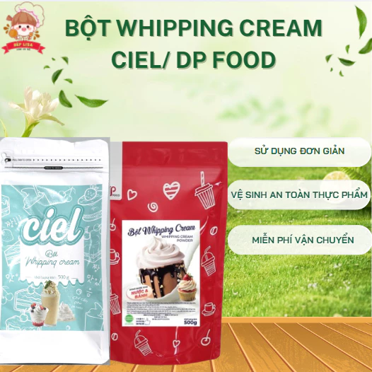 Bột Whipping cream Ciel/ DP Food 500g (Tách lẻ 100g, 200g) – Nguyên liệu làm khúc bạch, bánh ngọt