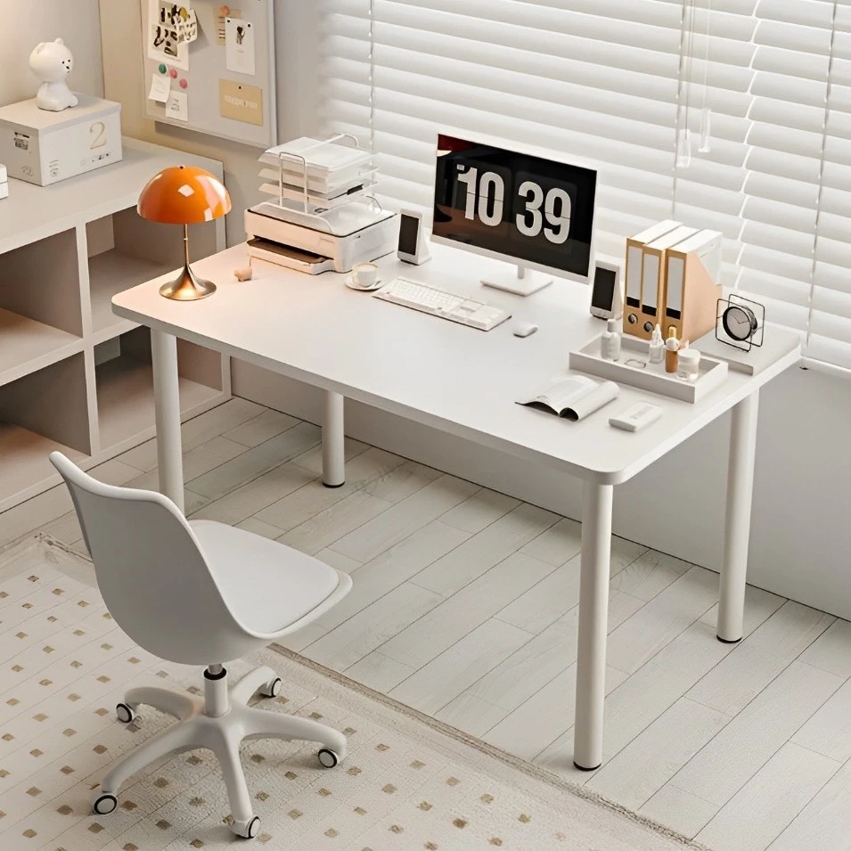 Bàn làm việc hiện đại bàn gaming thiết kế cho các bạn nữ dễ lắp ráp, chắc chắn chân trụ tròn nhiều màu sắc lựa chọn