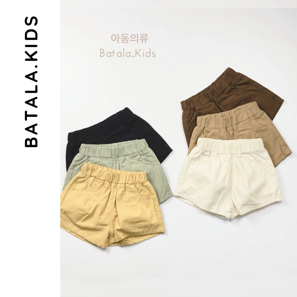 Quần short kaki cho bé Batala Kids, Quần đùi kaki bé trai bé gái phong cách Hàn Quốc SHORT KAKI 2024