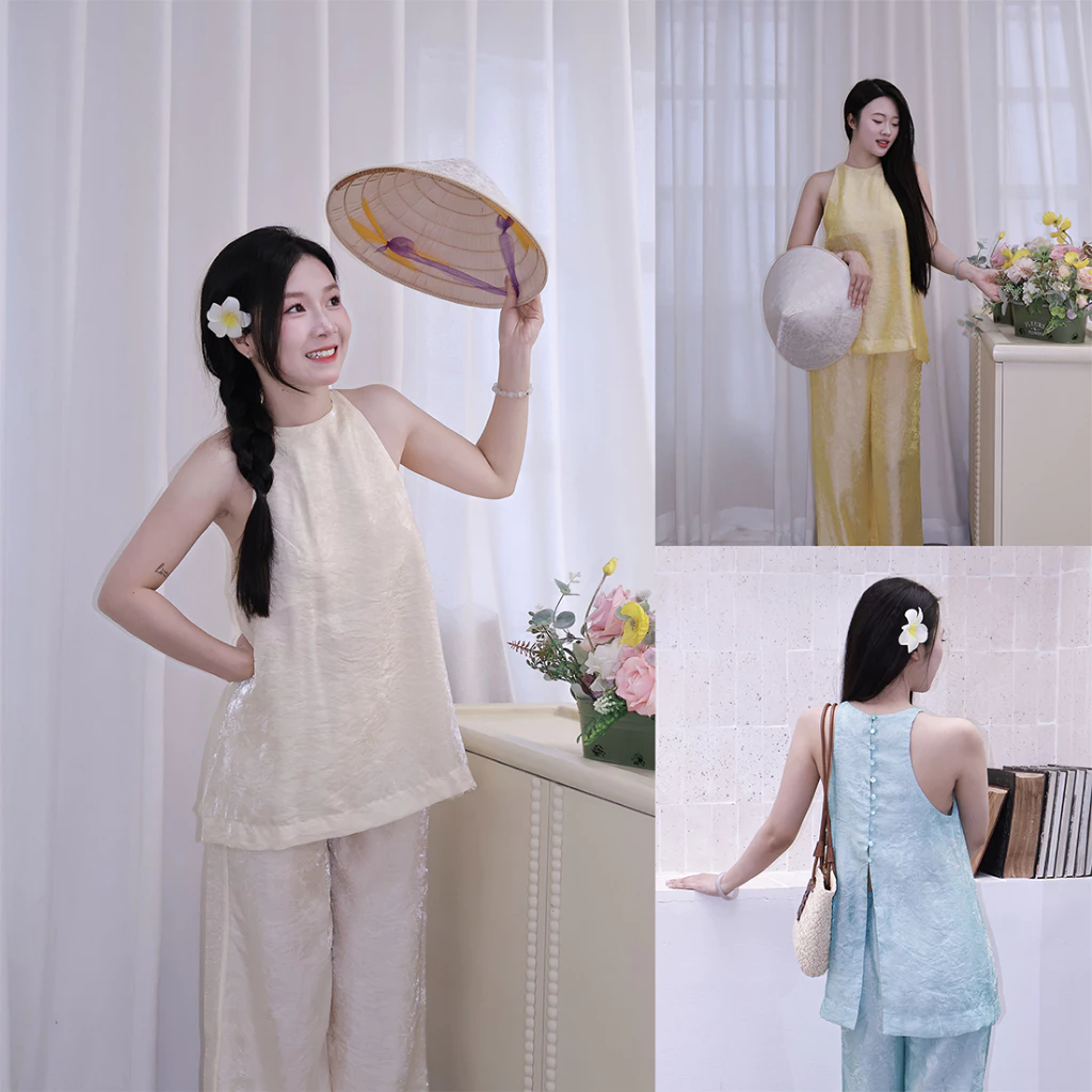 LYC FASHION - Thanh Chi Set Yếm Kèm Quần Ống Rộng