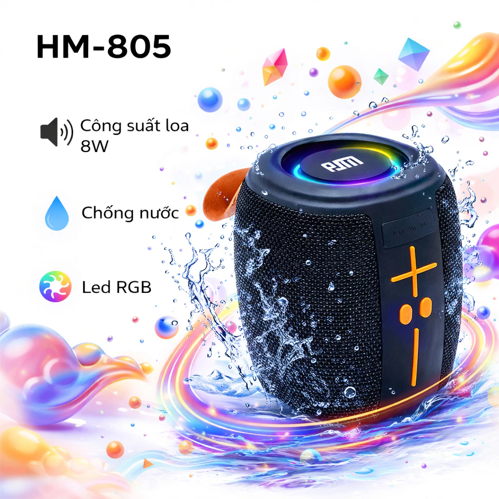 Loa Bluetooth Bluetooth 5.1, Bass Mạnh, Âm Thanh Lớn Cực Đỉnh Bluetooth 5.2 Thế Hệ Mới