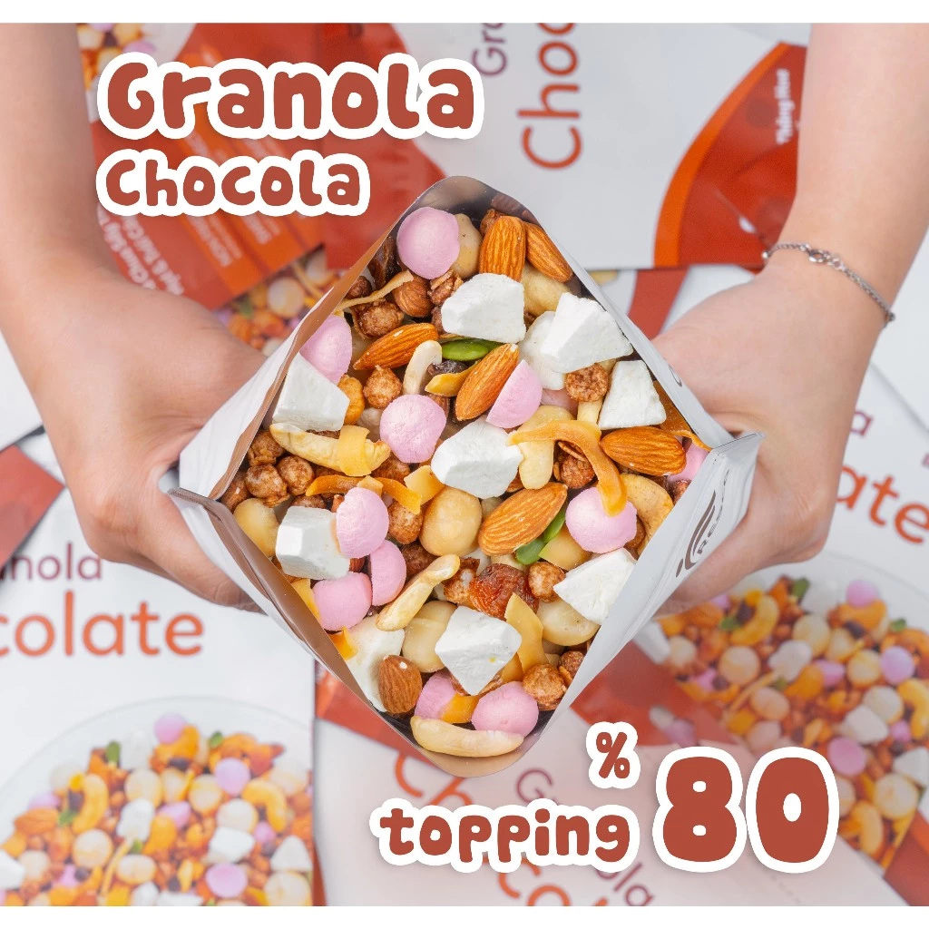 [Đủ Vị] Granola Nhiều Topping 80% Hạt & Viên Sữa Chua, Ngũ Cốc Mix Hạt, Ít Đường, Ăn Liền Befresco Food Thức Ăn