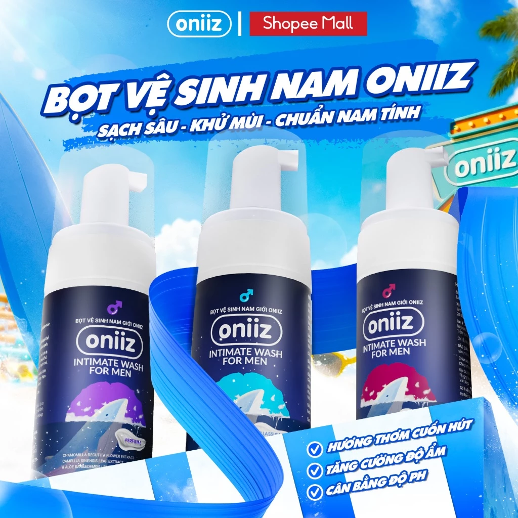 Bọt vệ sinh nam giới Oniiz Dung dịch tạo bọt hương nước hoa 100ml