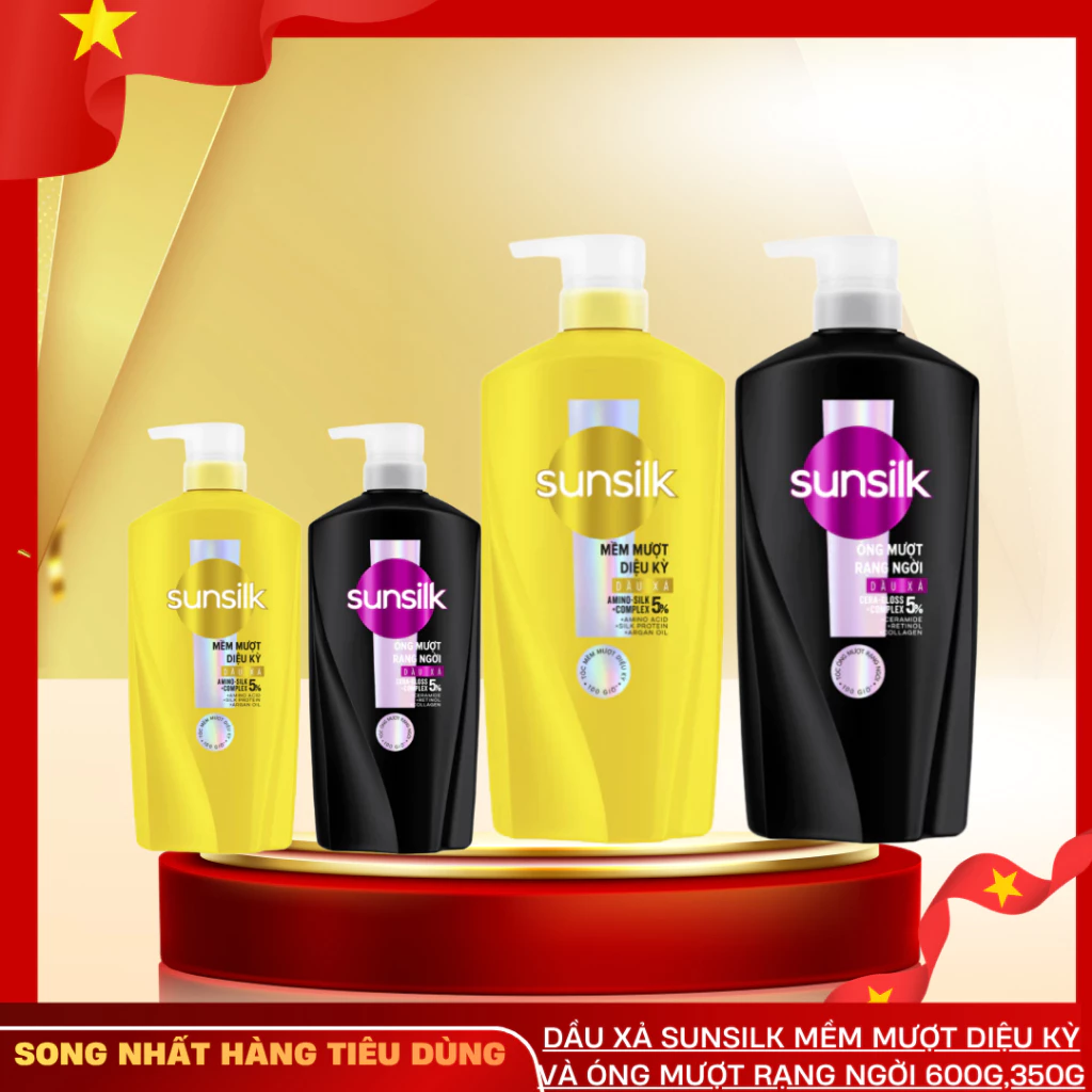 Dầu xả Sunsilk 320g - 640G mềm mượt óng ả - óng mượt rạng ngời, lưu hương thơm đến 48h