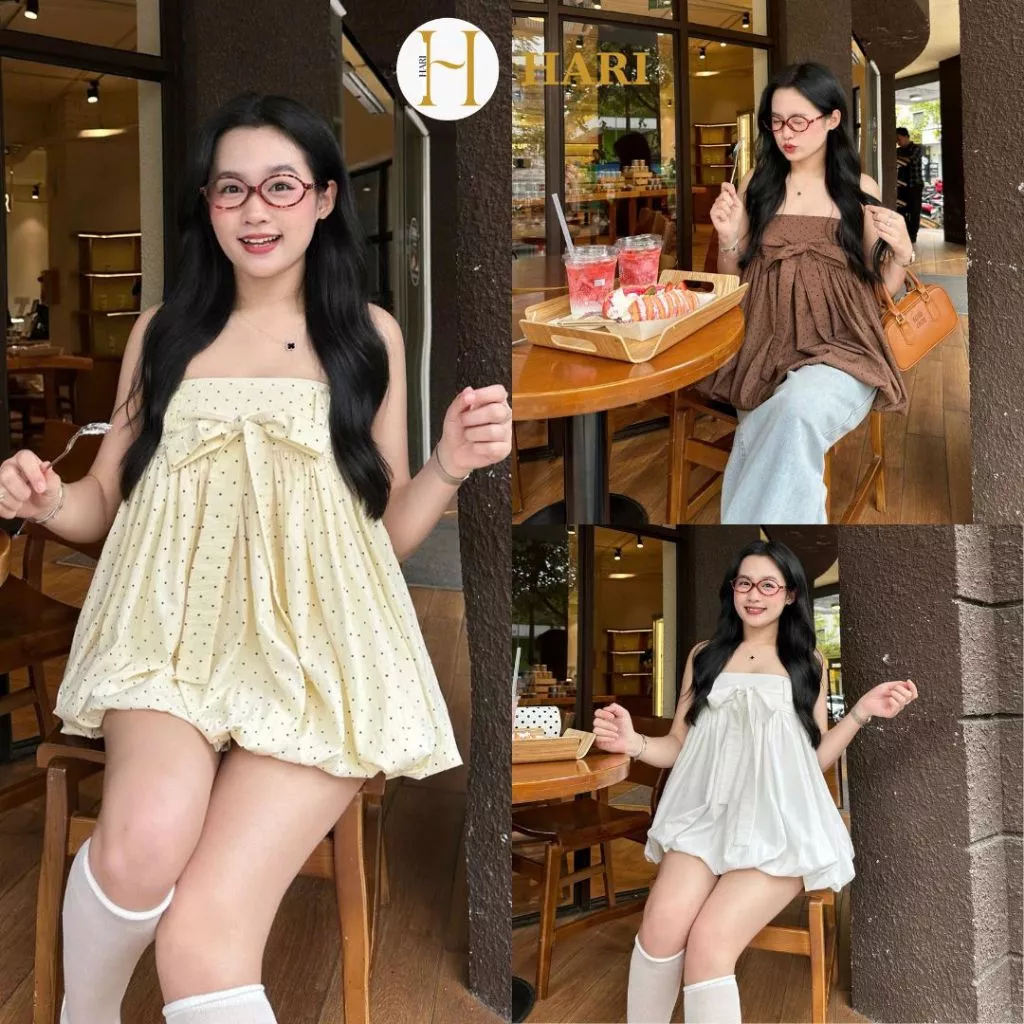 Áo Bí Cúp Ngực Harie Tôn Dáng Sexy Ngọt Ngào Mặc Đi Chơi Du Lịch Mùa Hè  521