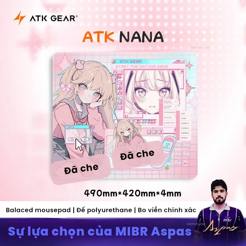 Lót chuột Balance/Hybrid ATK Nana ATK Dream - đế poron - 490x420x4mm