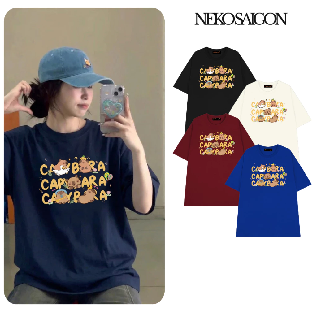 Áo thun tay lỡ form rộng unisex Neko.sg ATL494