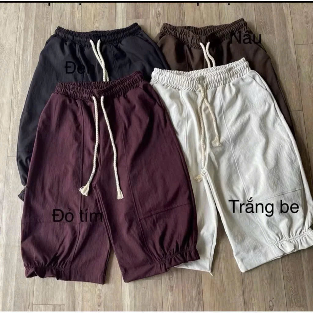 Quần ngố gấu bèo vải kaki Nhật mềm mát, quần kaki lửng cạp chun túi sườn tôn dáng thời trang-m0120