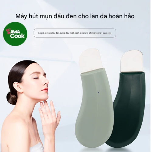 Dụng cụ cạo mụn cao cấp đầu đen tiện lợi có nắp silicon làm sạch mụn trên mặt