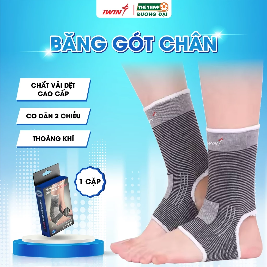 Bó Gót Xỏ iWin Keepa Bảo Vệ Gót Chân Mắt Cá Chân Hỗ Trợ Tập Luyện Thể Thao Tập Gym