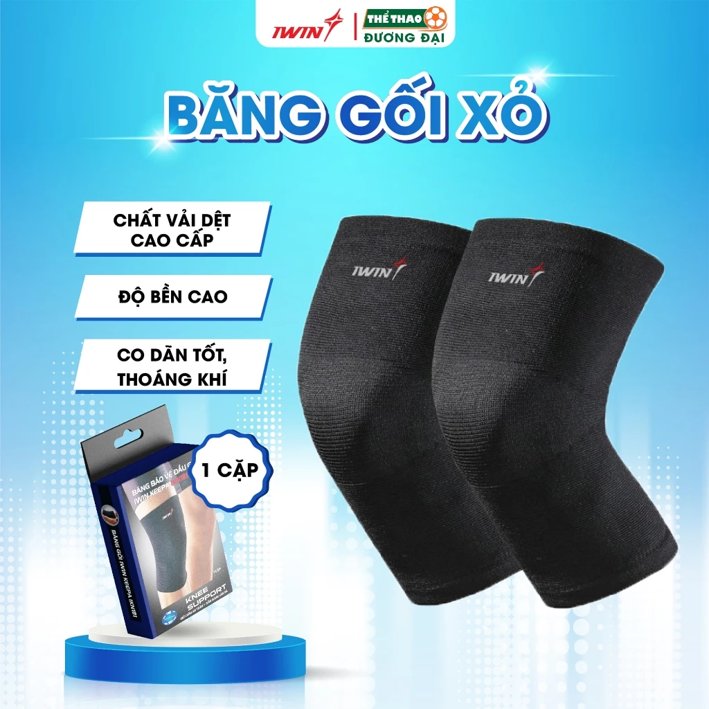 Bó Gối Xỏ iWin Keepa Bảo Vệ Đầu Gối Hỗ Trợ Tập Luyện Thể Thao Tập Gym Thể Thao Đương Đại