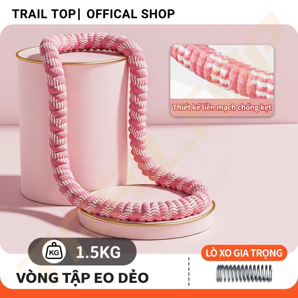 【COD】Trailtop Vòng lắc eo lò xo bọc nhựa mềm giảm mỡ nhanh, eo thon săn chắc tập tại nhà tiện lợi giảm mỡ bụng Hula Hoop